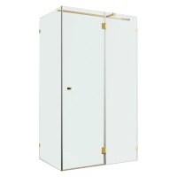 Душевой уголок Wasserkraft Ems 76H10R-MG 120х100 см, стекло матовое, фурнитура золото