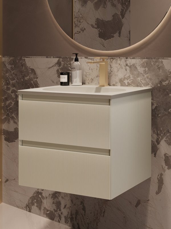 Тумба с раковиной Vincea Welle 60 m.beige soft-touch, раковина VCB-4H600J жасмин