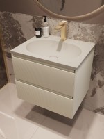 Тумба с раковиной Vincea Welle 60 m.beige soft-touch, раковина VCB-4H600J жасмин