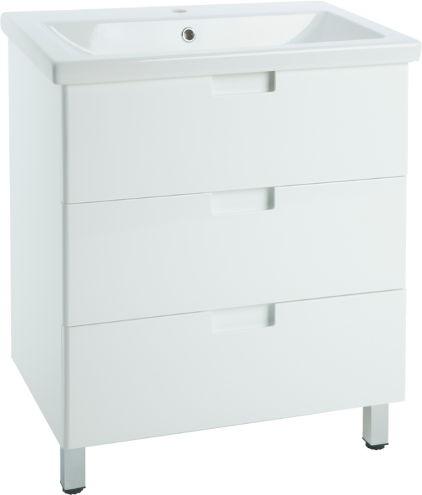 Тумба с раковиной Bellezza Пегас 60 напольная, белая