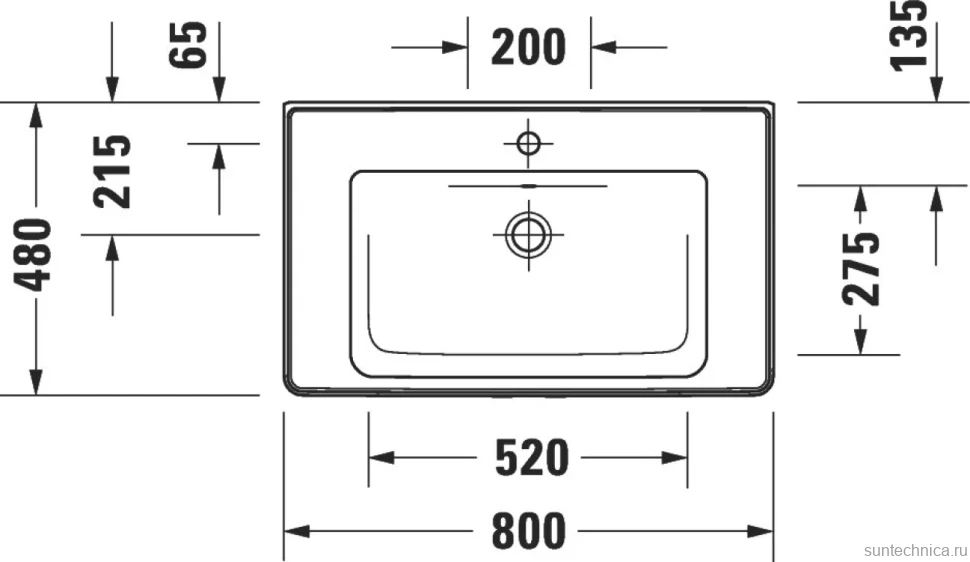 Мебельная раковина Duravit D-Neo 2367800000