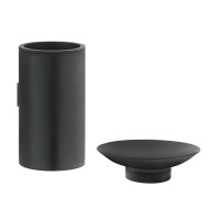 Набор Стакан Boheme Uno 10974-B black + Мыльница 10981-B black Набор Стакан Boheme Uno 10974-B black + Мыльница 10981-B black