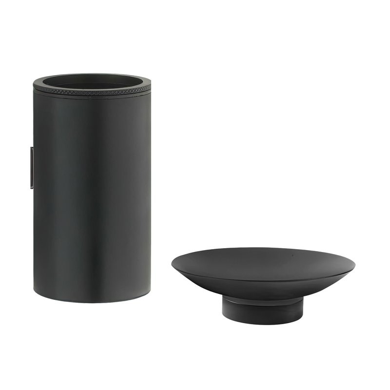 Набор Стакан Boheme Uno 10974-B black + Мыльница 10981-B black