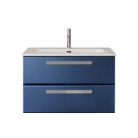 Тумба с раковиной Cezares Eco Cer-N 80 sapfiro, раковина Eco 80, ручки серые