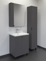 Мебель для ванной комнаты Comforty Лима 60Н напольная, антрацит