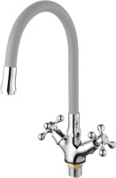 Смеситель для кухни D-lin D153810-2 с гибким изливом, серый