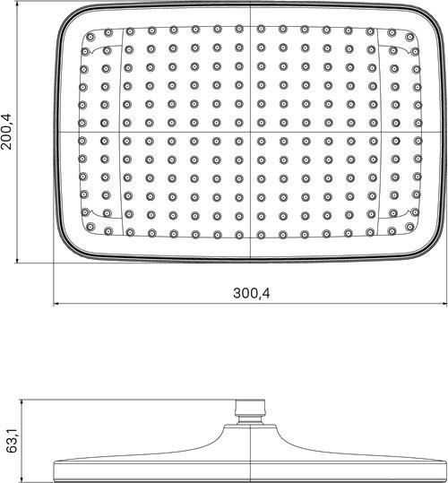 Верхний душ IDDIS Esper ESP25BSi64 черный матовый