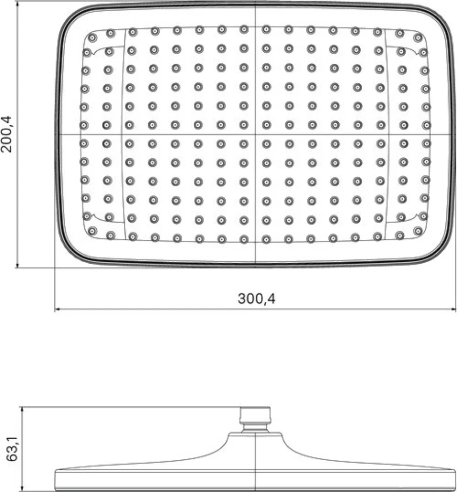 Верхний душ IDDIS Esper ESP25BSi64 черный матовый
