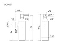 Дозатор для жидкого мыла Sancos Base SC9027CH настенный, хром Дозатор для жидкого мыла Sancos Base SC9027CH настенный, хром
