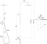 Душевая стойка WHITECROSS Y Y1254GLB брашированное золото Душевая стойка WHITECROSS Y Y1254GLB брашированное золото