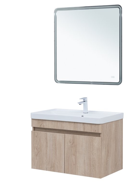 Мебель для ванной комнаты Aquanet Оптима 80 подвесная, дуб светлый