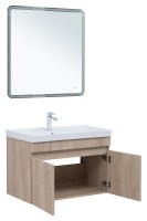 Мебель для ванной комнаты Aquanet Оптима 80 подвесная, дуб светлый