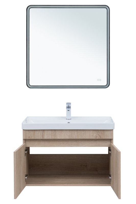 Мебель для ванной комнаты Aquanet Оптима 80 подвесная, дуб светлый