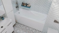 Акриловая ванна 1MarKa Vita 150x70 см, пристенная, белая, с каркасом