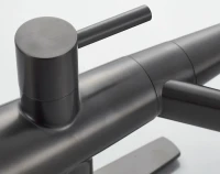 Смеситель для кухни Shevanik S968T с гибким изливом, оружейная сталь