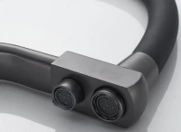 Смеситель для кухни Shevanik S968T с гибким изливом, оружейная сталь