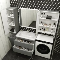 Тумба с раковиной Style Line Бергамо Мини 80 Люкс Plus подвесная, антискрейтч серая