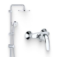 Душевой комплект Смеситель для душа Grohe Euroeco 32740000 + Стойка New Tempesta Cosmopolitan 27394002