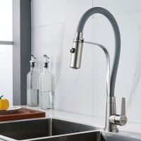 Смеситель для кухни Shevanik S943L-9 с гибким изливом, сатин