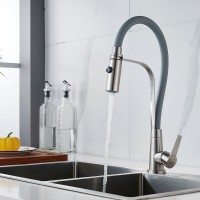 Смеситель для кухни Shevanik S943L-9 с гибким изливом, сатин