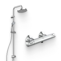 Душевой комплект Термостат Ideal Standard Ceratherm T25 A7201AA для душа + Стойка IdealRain Eco A6281AA