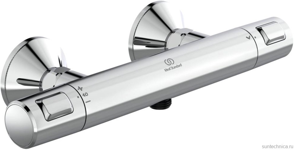 Душевой комплект Термостат Ideal Standard Ceratherm T25 A7201AA для душа + Стойка IdealRain Eco A6281AA