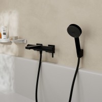 Смеситель для ванны с душем Hansgrohe Tecturis E 73420670 матовый черный