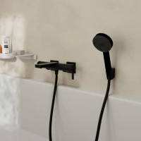 Смеситель для ванны с душем Hansgrohe Tecturis E 73420670 матовый черный