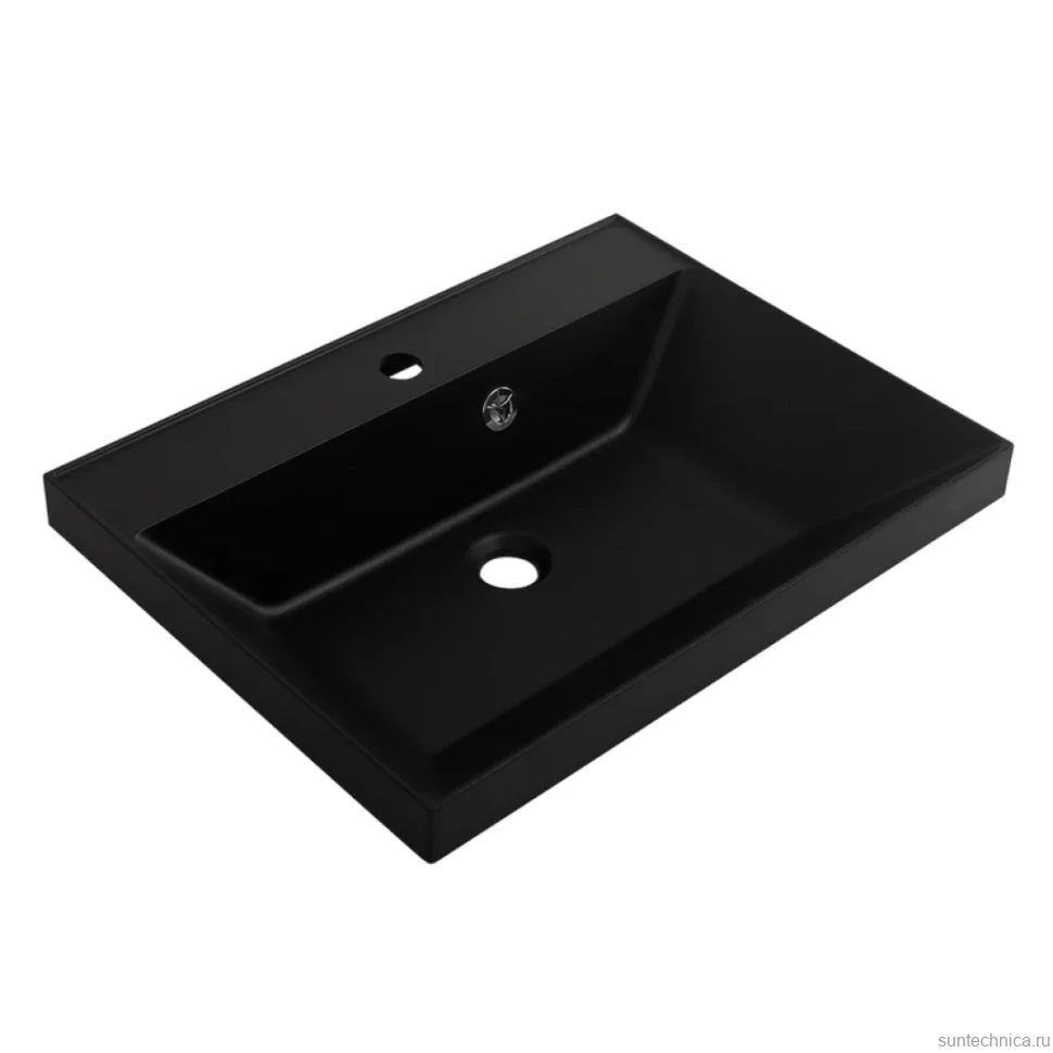Мебель для ванной комнаты BelBagno Marino 60 подвесная, nero lucido, черная раовина