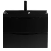 Мебель для ванной комнаты BelBagno Marino 60 подвесная, nero lucido, черная раовина