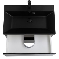 Мебель для ванной комнаты BelBagno Marino 60 подвесная, nero lucido, черная раовина