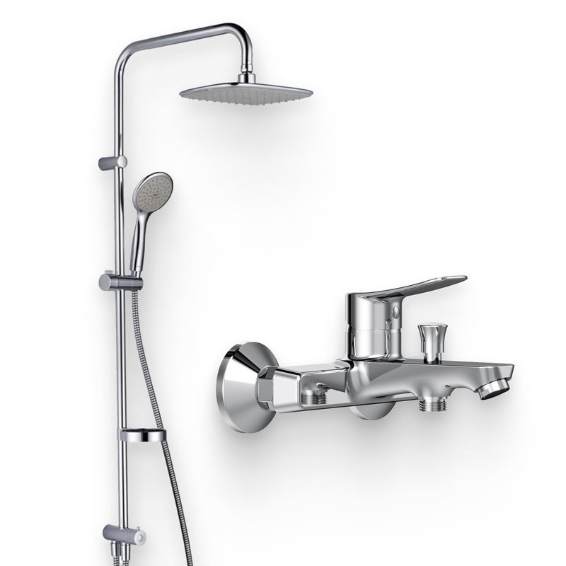 Душевой комплект Смеситель Damixa Galaxy DX7510000 + Стойка RedBlu Palace Evo 974200063