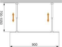 Душевая перегородка Cezares Liberta -L-2-90-BR-Cr