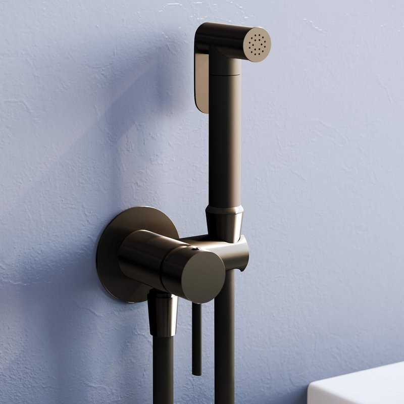 Гигиенический душ RGW Shower Panels SP-211B со смесителем, С ВНУТРЕННЕЙ ЧАСТЬЮ, черный