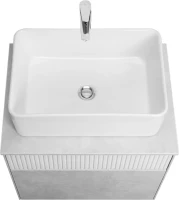Тумба с раковиной AQUATON Марбл 60 слэйт, белая матовая, раковина 32700B000