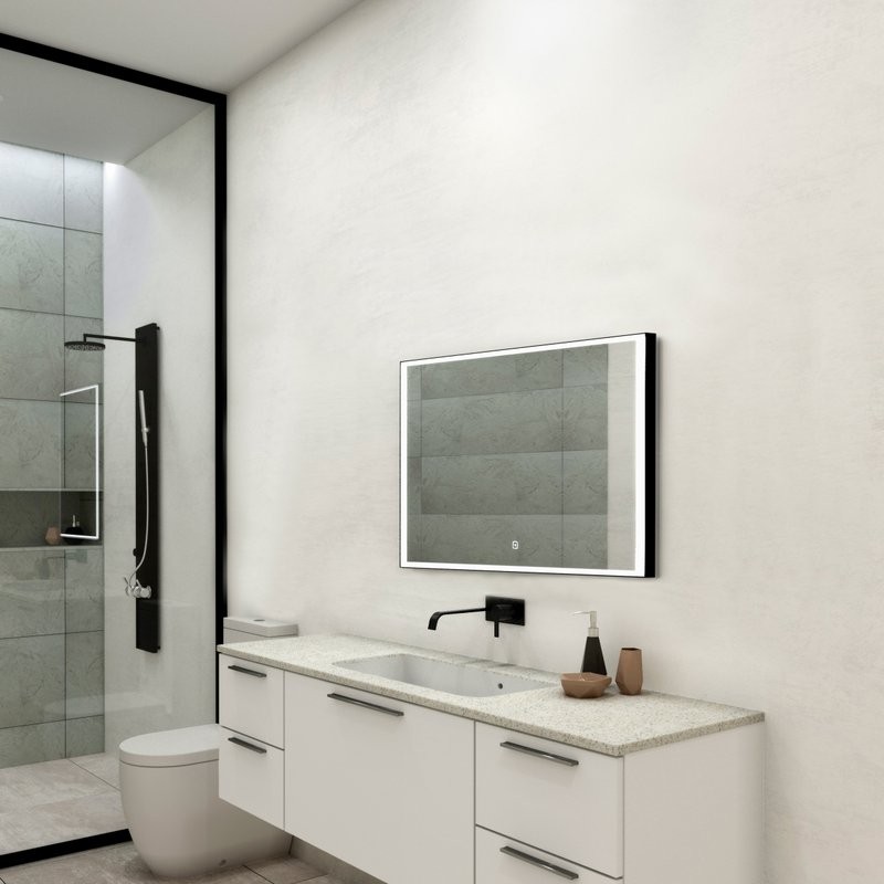 Зеркало Art&Max Arezzo 100х80 черное