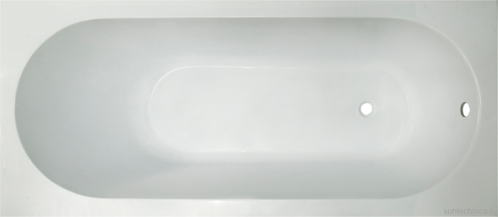 Ванна из искусственного камня Marmo Bagno Лючия 170x75 см, пристенная, белая, на ножках