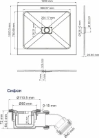 Поддон для душа Wasserkraft Elbe 74T10 100х120