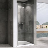 Душевая дверь в нишу Abber Sonnenstrand AG04100 100 см, профиль хром, стекло прозрачное