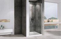Душевая дверь в нишу Abber Sonnenstrand AG04100 100 см, профиль хром, стекло прозрачное