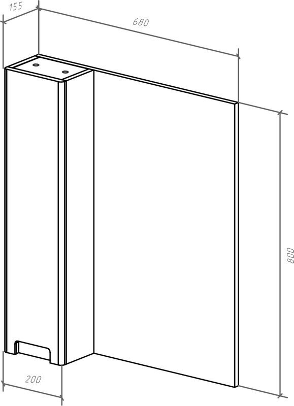 Мебель для ванной комнаты Bellezza Пегас 70 напольная, белая