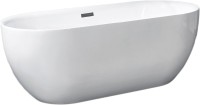 Акриловая ванна Aquanet Delight 208600 без опоры 170x80 см, отдельностоящая, белая, овальная, со сливом-переливом