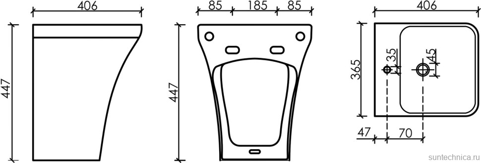 Раковина Ceramicanova Dion CN6067 белая глянцевая