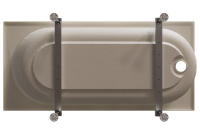 Акриловая ванна Radomir Виктория лайт Ангосто 165x70 см, встраиваемая, белая, на ножках