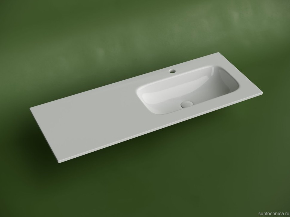 Мебельная раковина Ceramicanova Grace прямоугольная 121см с чашей справа и отверстием под смеситель CN7021