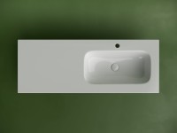 Мебельная раковина Ceramicanova Grace прямоугольная 121см с чашей справа и отверстием под смеситель CN7021