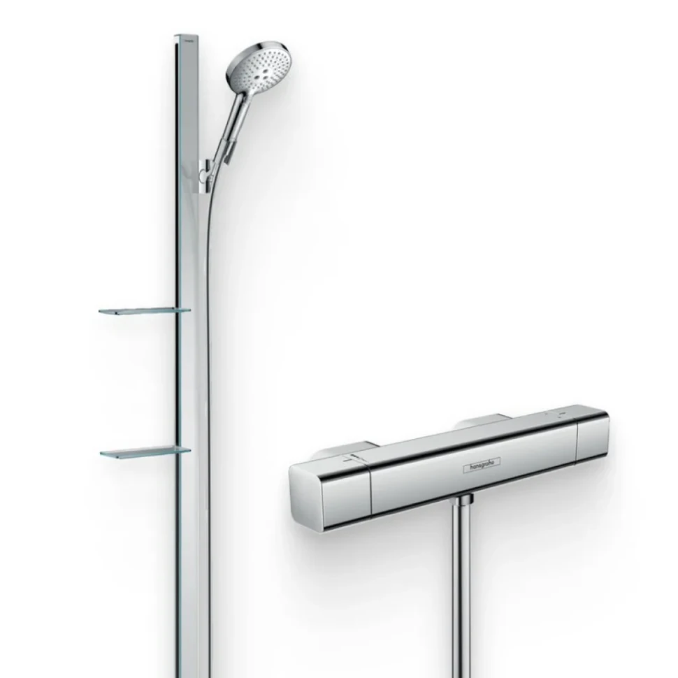 Душевой комплект Термостат Hansgrohe Ecostat E 15773000 + Гарнитур Raindance Select S 27646000