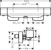 Душевой комплект Термостат Hansgrohe Ecostat E 15773000 + Гарнитур Raindance Select S 27646000 Душевой комплект Термостат Hansgrohe Ecostat E 15773000 + Гарнитур Raindance Select S 27646000
