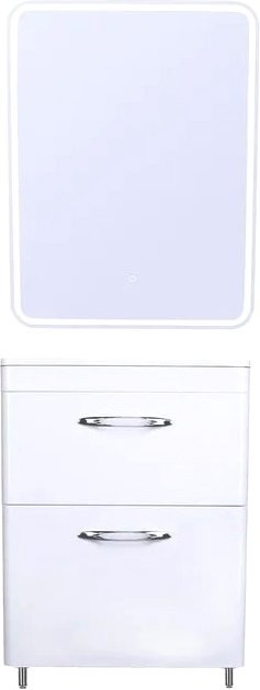 Тумба с раковиной Style Line Каре 60 напольная, Люкс Plus, белая