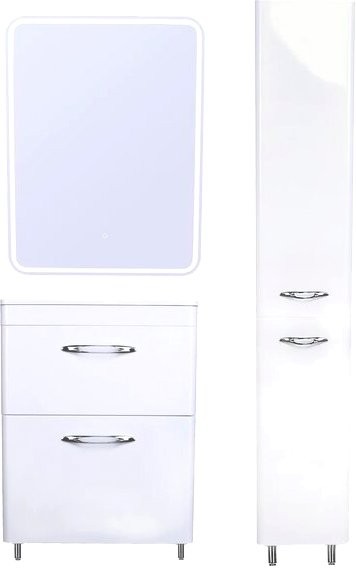 Тумба с раковиной Style Line Каре 60 напольная, Люкс Plus, белая